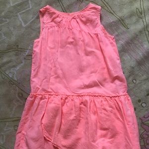 Orange Linen sleeveless dress